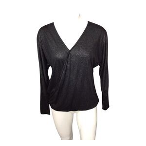 Chic Black V-Neck Women's Blouse